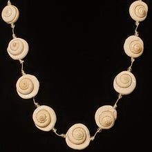Load image into Gallery viewer, Hand Knotted 22" Shell Necklace. Nylon Coated