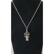 Load image into Gallery viewer, Black Oxidized Stainless Steel Chain Necklace, with Cobra &amp; Man with Skull...