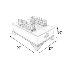 Load image into Gallery viewer, Ebony Chess Set Coffee Table