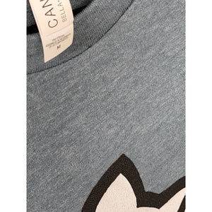 Medium "Pussywhipped" Short Sleeve Cat Lover T-Shirt, Yin-Yang Logo On Slate