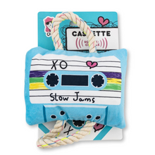 Load image into Gallery viewer, Cassette Tape Crinkle and Squeaky Plush Dog Toy