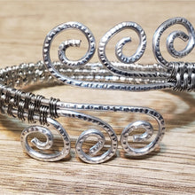Load image into Gallery viewer, Hand Woven, Silver Filled Wire Wrapped Bracelet #2
