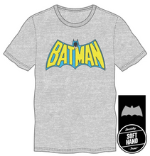 Load image into Gallery viewer, DC Comics Batman Bat Shaped Batman Gray Men&#39;s Specialty Hand Print Tee Shirt T-Shirt