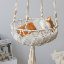 Load image into Gallery viewer, Hanging Cat macrame - Indoor Cat Bed, Cat Swing, Cat Nest