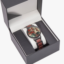 Load image into Gallery viewer, Wooden Strap Quartz Watch - Square Dance