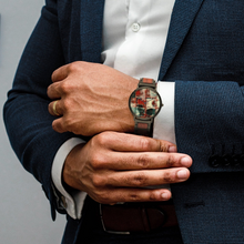 Load image into Gallery viewer, Wooden Strap Quartz Watch - Square Dance