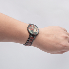 Load image into Gallery viewer, Wooden Strap Quartz Watch - Square Dance