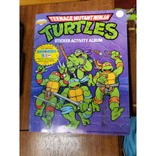 Load image into Gallery viewer, Vintage 1989 TMNT Teenage Mutant Ninja Turtles Sticker Activity Album Book, New