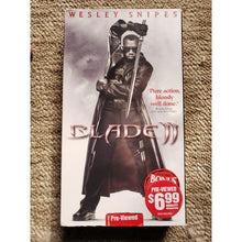Load image into Gallery viewer, Blade II 2 VHS VCR Wesley Snipes Vampire Marvel Movie 2002 Kristofferson G/VG
