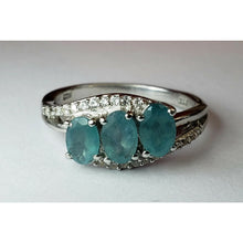 Load image into Gallery viewer, Size 7 RARE Grandidiorite &amp; Zircon 1.5 ctw in Platinum over Sterling Silver Ring