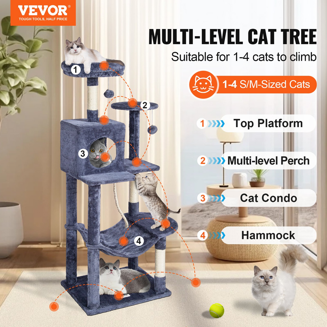 VEVOR Cat Tree 56.2