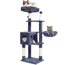 Load image into Gallery viewer, VEVOR Cat Tree 45.2&quot; Cat Tower with Cat Condo Sisal Scratching Post Dark Grey