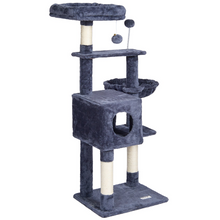 Load image into Gallery viewer, VEVOR Cat Tree 45.2&quot; Cat Tower with Cat Condo Sisal Scratching Post Dark Grey