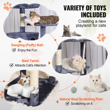 Load image into Gallery viewer, VEVOR Cat Tree 72&quot; Cat Tower with 2 Cat Condos Sisal Scratching Post Dark Grey