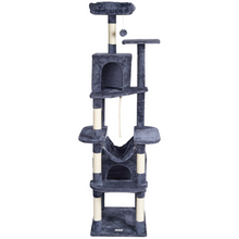 Load image into Gallery viewer, VEVOR Cat Tree 72&quot; Cat Tower with 2 Cat Condos Sisal Scratching Post Dark Grey