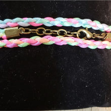 Load image into Gallery viewer, Rainbow / Multi Color Nylon Triple Wrap Bracelet,