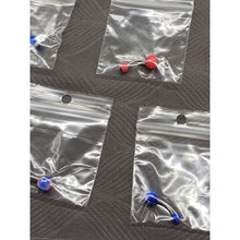 Load image into Gallery viewer, Lot Of 10 Belly Button (Rings) Piercing Body Jewelry. Curved Bar With Balls