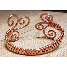 Load image into Gallery viewer, Hand Woven, Nickel Free Copper Wire Wrapped Bracelet