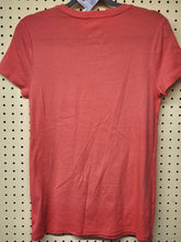 Load image into Gallery viewer, Back of coral pink crewneck t-shirt