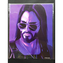 Load image into Gallery viewer, CYBERPUNK (Keanu Reeves) 8" x 10" Art Print by Aly Adams Signed of 2200 W/ COA