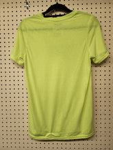 Load image into Gallery viewer, Back of neon safety yellow short sleeve performance t-shirt