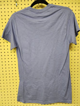 Load image into Gallery viewer, Back of heather slate blue crewneck t-shirt