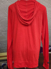 Load image into Gallery viewer, Back of JanSport heather red zip-up hoodie on mannequin