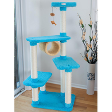 Load image into Gallery viewer, Armarkat Real Wood Cat Climber, Cat Junggle Tree With Platforms, X6105 Skyblue