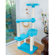 Load image into Gallery viewer, Armarkat Real Wood Cat Climber, Cat Junggle Tree With Platforms, X6105 Skyblue
