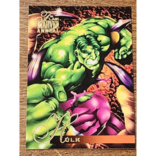 Load image into Gallery viewer, 1995 Flair Marvel Annual #82 Hulk Trading Card, G/VG