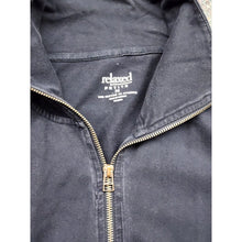 Load image into Gallery viewer, Relaxed by Charter Club large petite collared Navy zip up sweater jacket