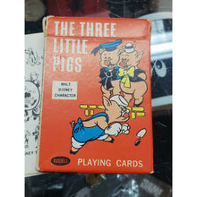 Load image into Gallery viewer, Walt Disney The Three Little Pigs Vintage Childs Playing Cards 1965 Complete Set