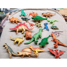Load image into Gallery viewer, Mixed Lot of 20 Dinosaurs Toys Small - Various Species Rubber Plastic