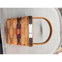 Load image into Gallery viewer, Longaberger 1993 Inaugural Basket &amp; Liner 5x5x4” Great/Excellent condition