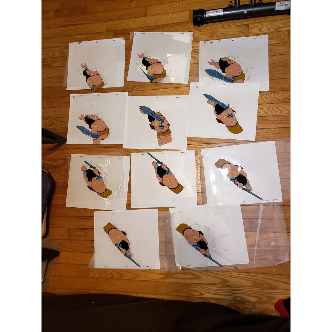 Lot of 11 Pencil & 11 Paint CONAN THE ADVENTURER Cartoon Animation 10x12.5
