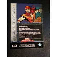 Load image into Gallery viewer, 2007 Marvel Masterpieces Gold Foil Border Parallel - Lady Deathstrike # 49