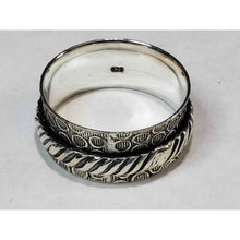Load image into Gallery viewer, Size 10, Artisan Crafted, Sterling Silver "Spinner" Ring (4.7 g, stamped.925)