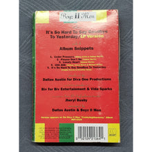 Load image into Gallery viewer, Boyz II Men "It's So Hard to Say Goodbye to Yesterday &amp; Snippets" Cassette Tape
