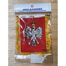 Load image into Gallery viewer, Poland Plain MINI BANNER FLAG GREAT FOR CAR &amp; HOME WINDOW MIRROR HANGING 2 SIDED