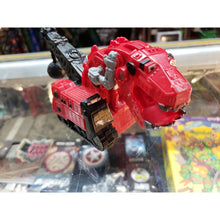 Load image into Gallery viewer, Dinotrux Pull Back &amp; Go TY RUX Dinosaur Vehicle Car T-Rex Mattel 2015 Red
