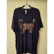 Load image into Gallery viewer, 2XL "Pussywhipped", Cat Lover T-Shirt, Kitten Logo, Leopard On Black Heather