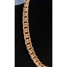 Load image into Gallery viewer, 14k Rose Gold Ion Plated Stainless Steel Curb Link Chain Set. Adjustable up to 20" Necklace &amp; 7.5" B
