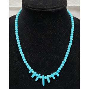 Full Length Constituted Howlite Necklace. Adjustable to 20" with Lobster Clasp