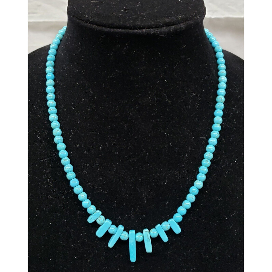 Full Length Constituted Howlite Necklace. Adjustable to 20