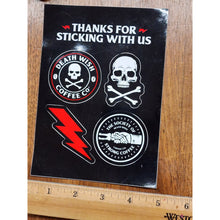 Load image into Gallery viewer, Death Wish Coffee Company Sticker Sheet