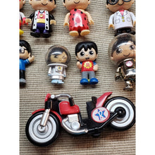 Load image into Gallery viewer, Ryans World Action Figures Lot 13, 12 Various Figures Dolls And 1 Cycle. Loose