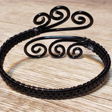 Load image into Gallery viewer, Hand Woven, Black Coated Aluminum &amp; Copper Wire