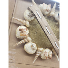 Load image into Gallery viewer, Handmade 8" Indoor/Outdoor Seashell &amp; Beach Sand Centerpiece/Wall Hanging.