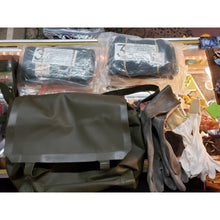 Load image into Gallery viewer, Vintage 1983 Military Waterproof Pack/Tote w Gloves &amp; Large NBC Trousers &amp; Smock