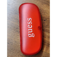Load image into Gallery viewer, Red transparent guess hard case Sunglasses Eye Glasses flip velvet interior